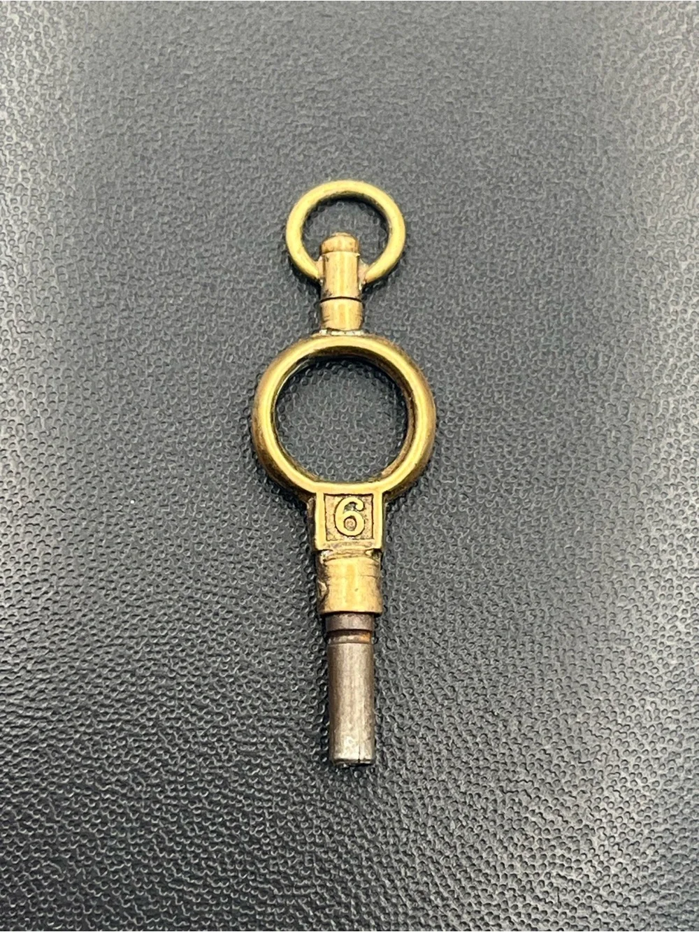 Victorian gold & silver tone size 6 vintage pocket watch winding key antique - Picture 2 of 14